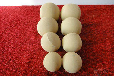 AL2O3 65% जड़ता एल्यूमिना बॉल्स, कास्टेबल एल्यूमिना सिरेमिक बॉल अनुकूलित आकार